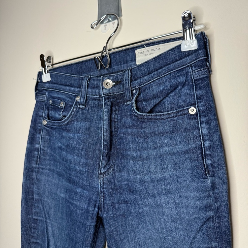 RAG&BONE High Rise Ankle Skinny Jeans in Tonal River Wash - Picture 6 of 13